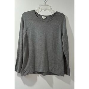 J. Jill crew neck pullover gray lightweight sweatshirt size small.    #9-0216